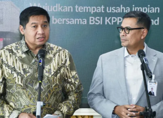 Menteri Perumahan dan Kawasan Permukiman (PKP) Maruarar Sirait (kiri) dan Direktur Utama Bank Syariah Indonesia (BSI) Anggoro Eko Cahyo (kanan). (Sumber: Istimewa)