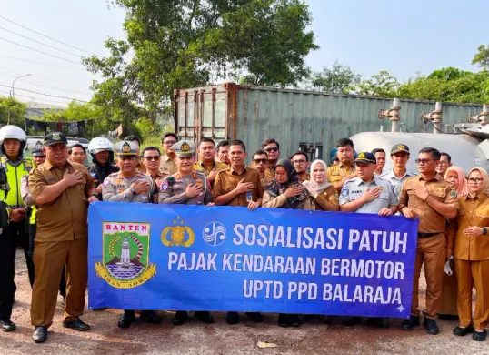 Penertiban pajak kendaraan bermotor di wilayah Balaraja, Banten. (Sumber: Istimewa)