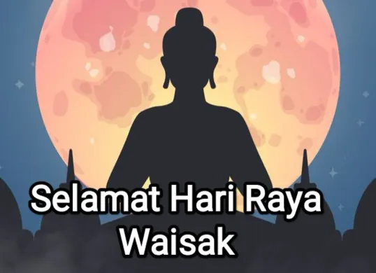 Ilustrasi - Contoh ucapan selamat Hari Raya Waisak 2026. (Sumber: Pinterest/helios slwhsph)