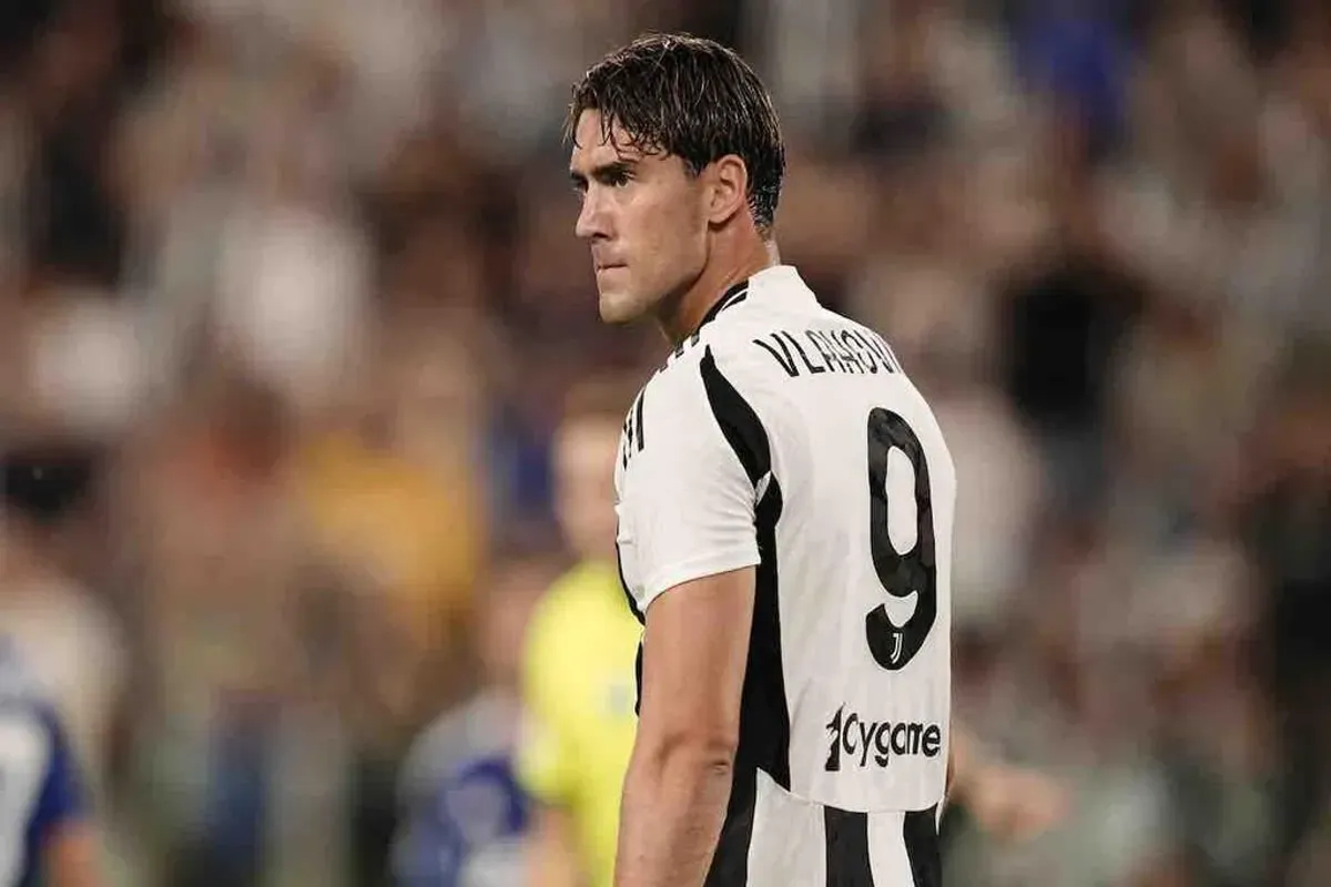 Dusan Vlahovic siap cetak gol saat Juventus bertandang ke Atalanta. (Sumber: X/@Juve_Belgique)