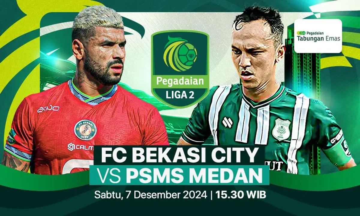 Link live streaming pertandingan Bekasi City vs PSMS Medan, pada pekan ke-14 Liga 2 2024-2025.  (Sumber: Vidio)