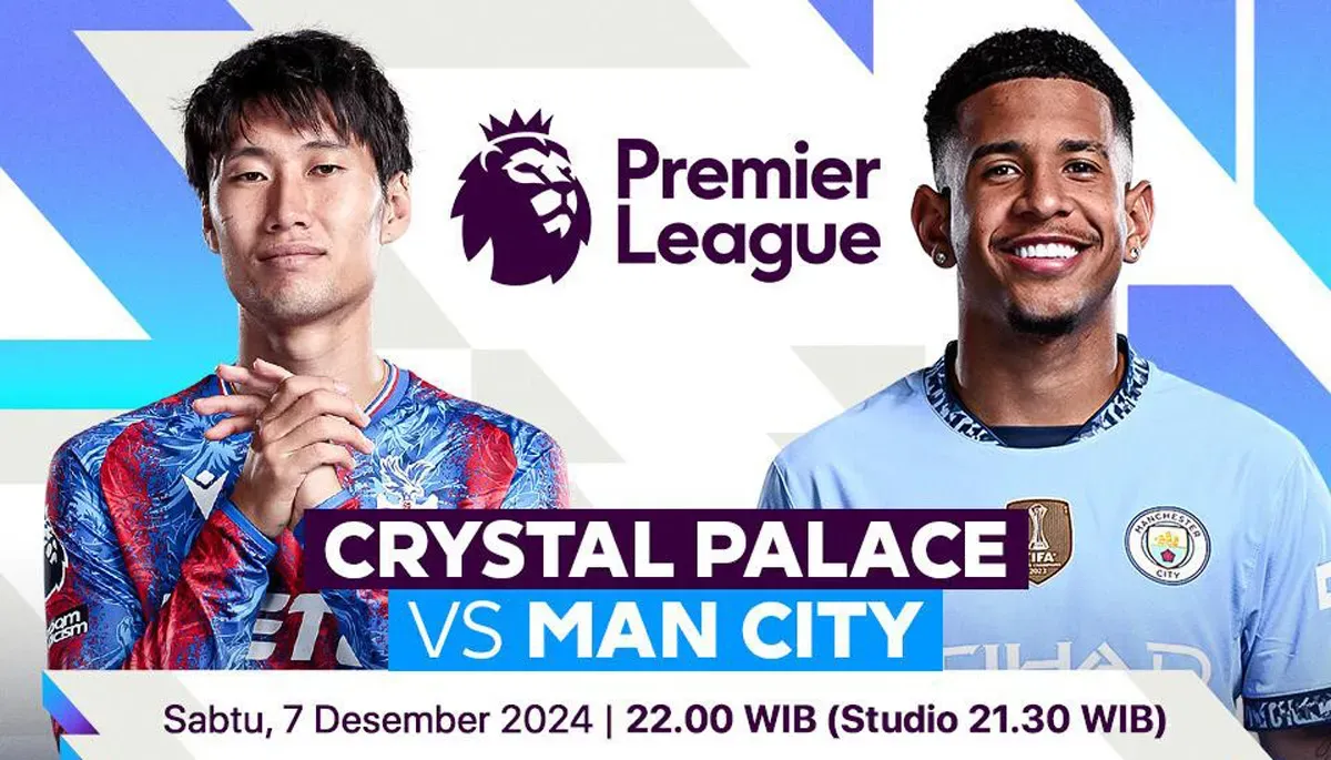 Link live streaming Crystal Palace vs Manchester City. (Sumber: Vidio)