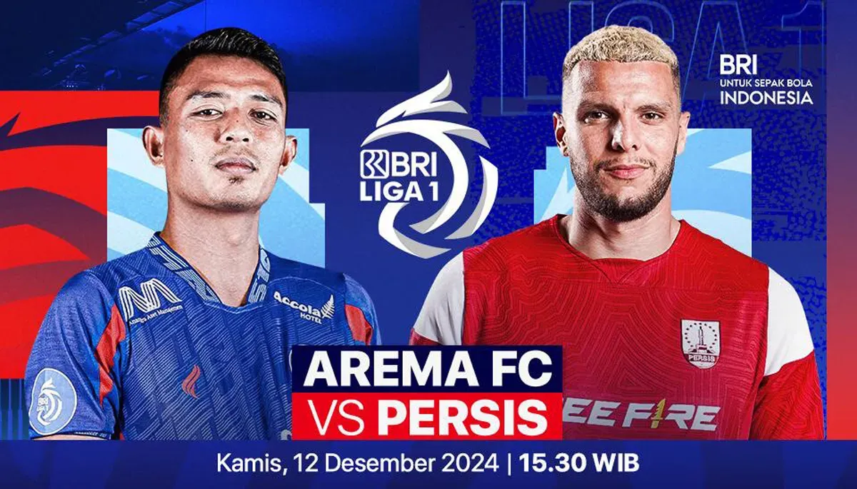 Streaming Arema FC vs Persis Solo di pekan 14 Liga 1 musim 2024-25. (Sumber: Vidio)