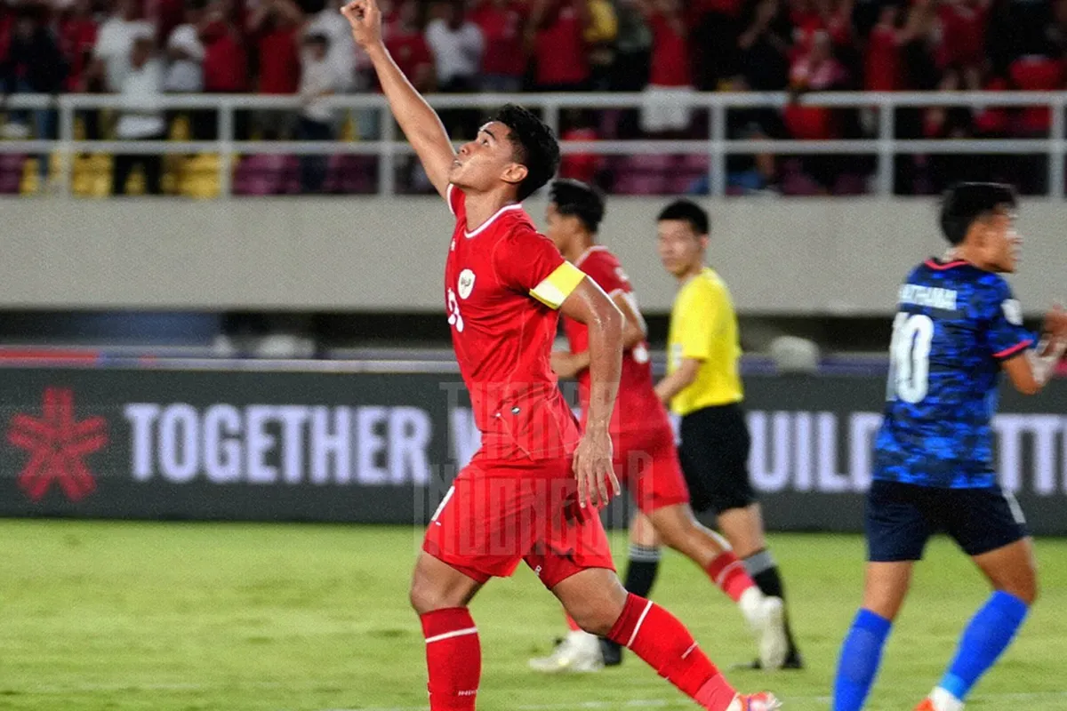 Kapten Timnas Indonesia, Muhammad Ferrari mencetak dua gol ke gawang Laos di laga Grup B Piala AFF 2024. (Sumber: Instagram @timnasindonesia)