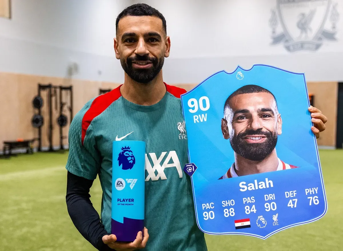 Mohamed Salah raih penghargaan pemain terbaik Liga Inggris Bulan November 2024. (Sumber: X/@FabrizioRomano)