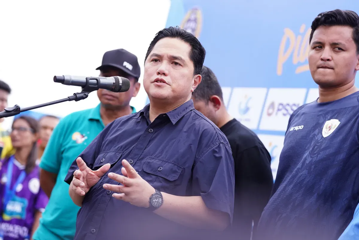 Erick Thohir kecewa Timnas Indonesia gagal ke semifinal Piala AFF 2024. (Sumber: Pssi.org)