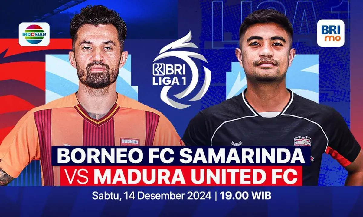 Link live streaming pertandingan Borneo FC vs Madura United, pada pekan ke-15 Liga 1 2024-25. (Sumber:  | Foto: Vidio)