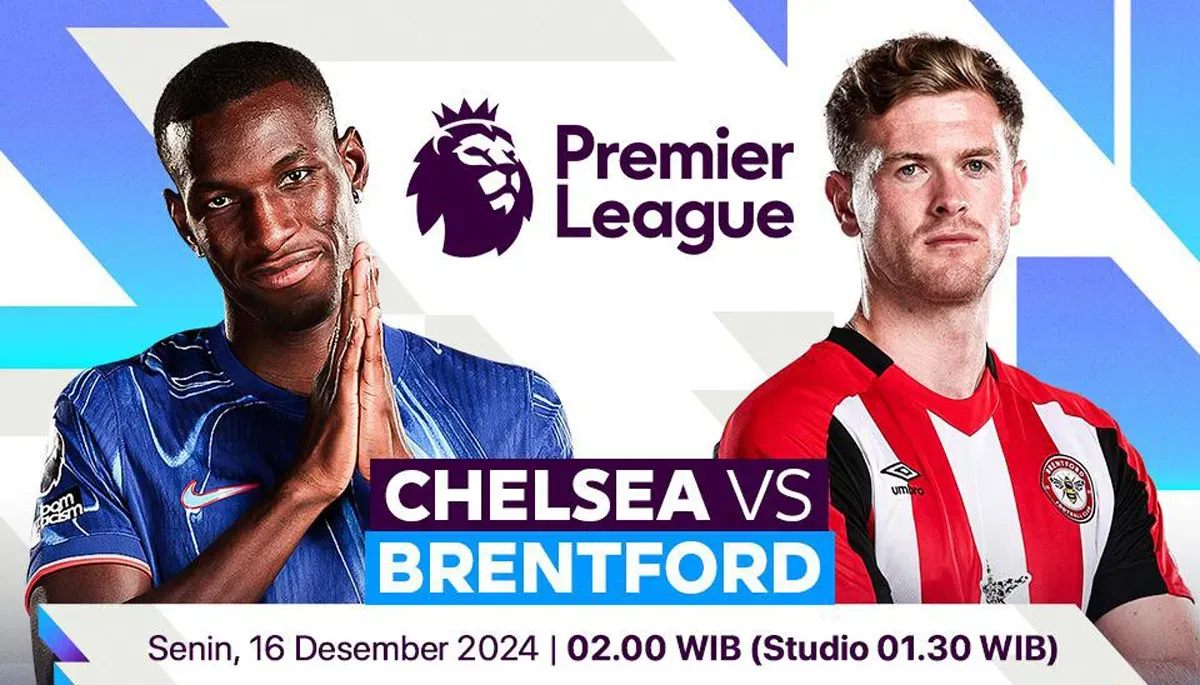 Link live streaming Chelsea vs Brentford akan tayang gratis di tv swasta nasional pada Senin, 16 Desember 2024, dini hari. (Sumber: Vidio)