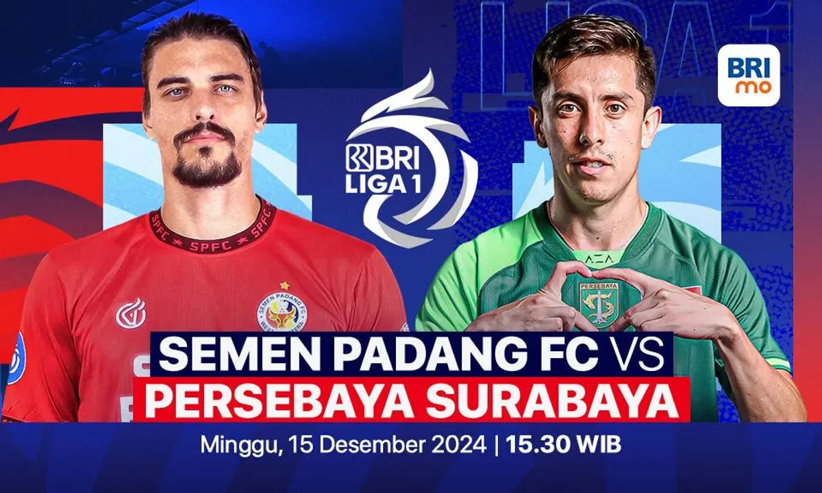 Link live streaming pertandingan Semen Padang vs Persebaya, pada pekan ke-15 Liga 1 2024-25. (Sumber:  | Foto: Vidio)