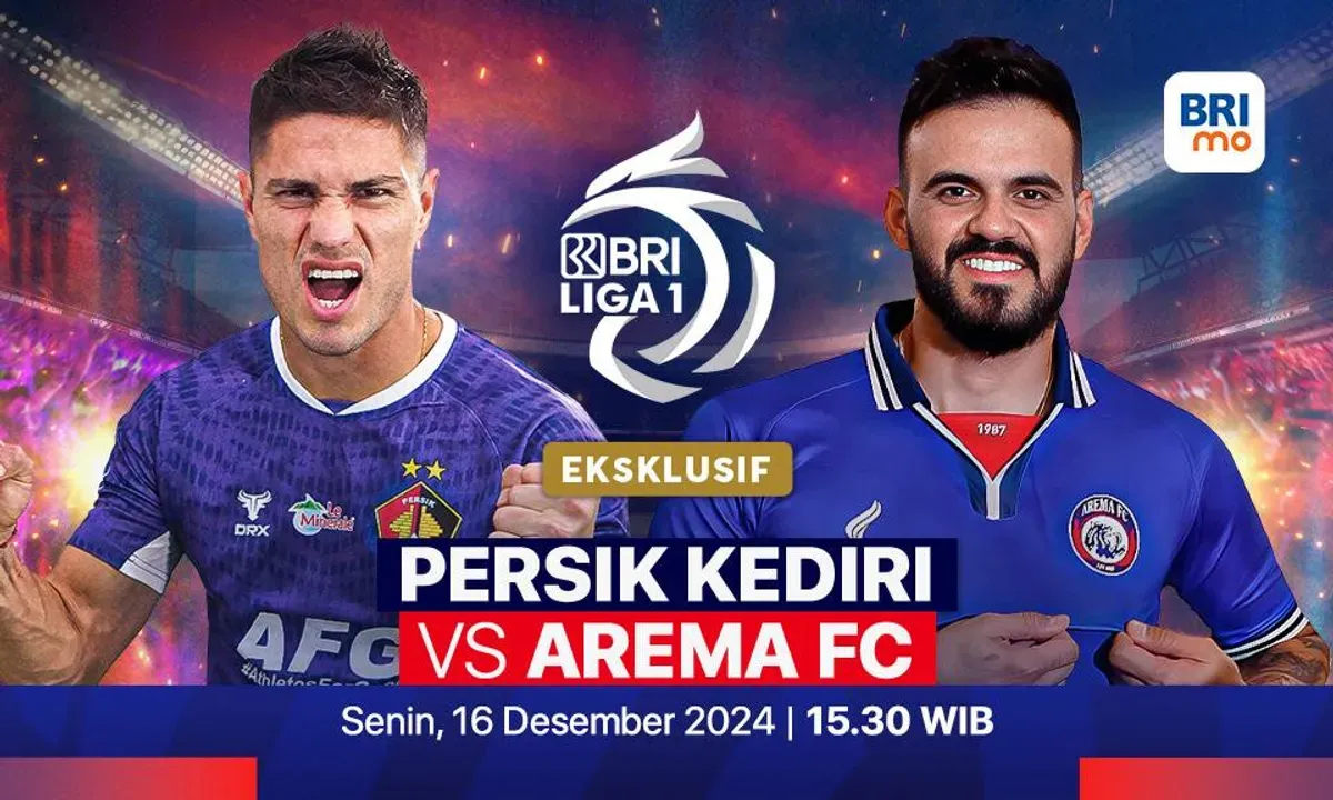 Link live streaming pertandingan Persik Kediri vs Arema FC, pada pekan ke-15 Liga 1 2024-25. (Sumber:  | Foto: Vidio)