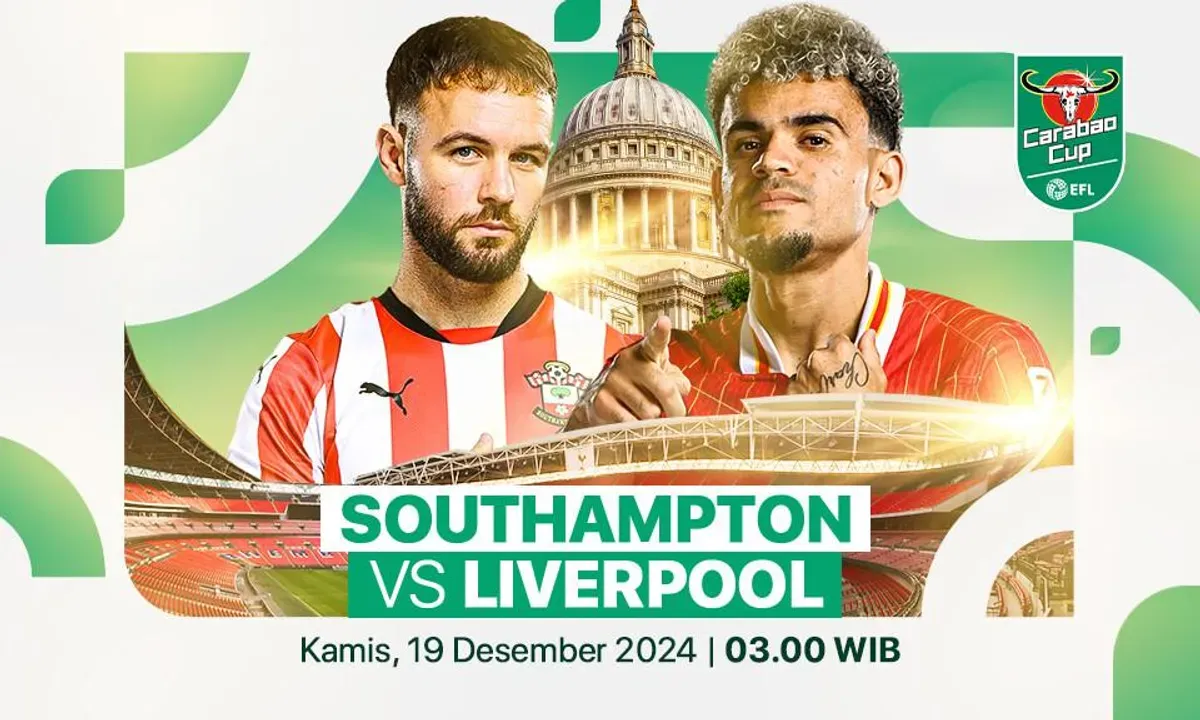 Link live streaming pertandingan perempat final Carabao Cup 2024-25 antara Southampton vs Liverpool.  (Sumber:  | Foto: Vidio)