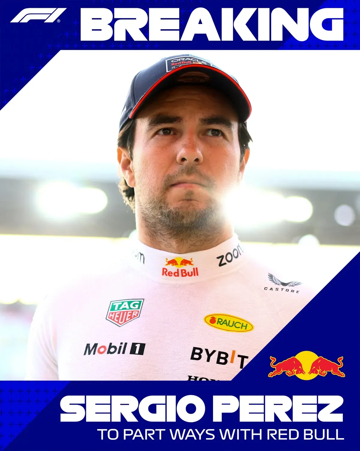 Sergio Perez telah mengumumkan bahwa ia akan meninggalkan Red Bull setelah musim 2024 yang sulit (Sumber: X: F1)