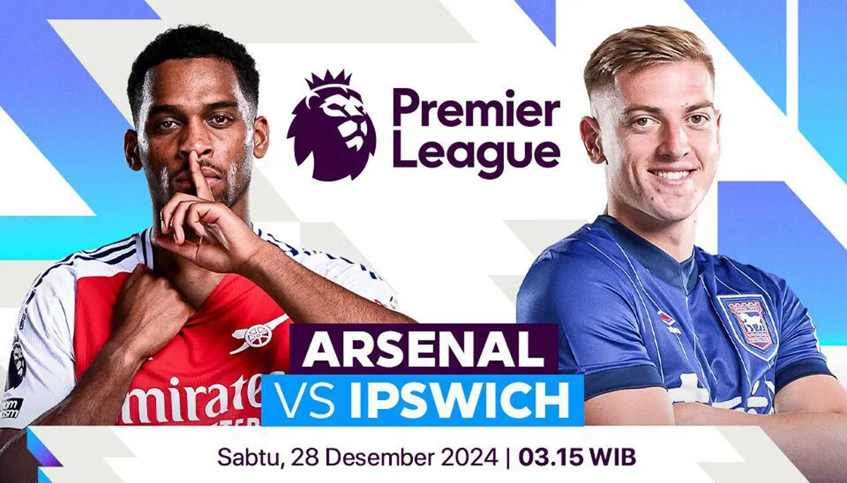 Preview dan link live streaming Arsenal vs Ipswich Town. (Sumber: Vidio)