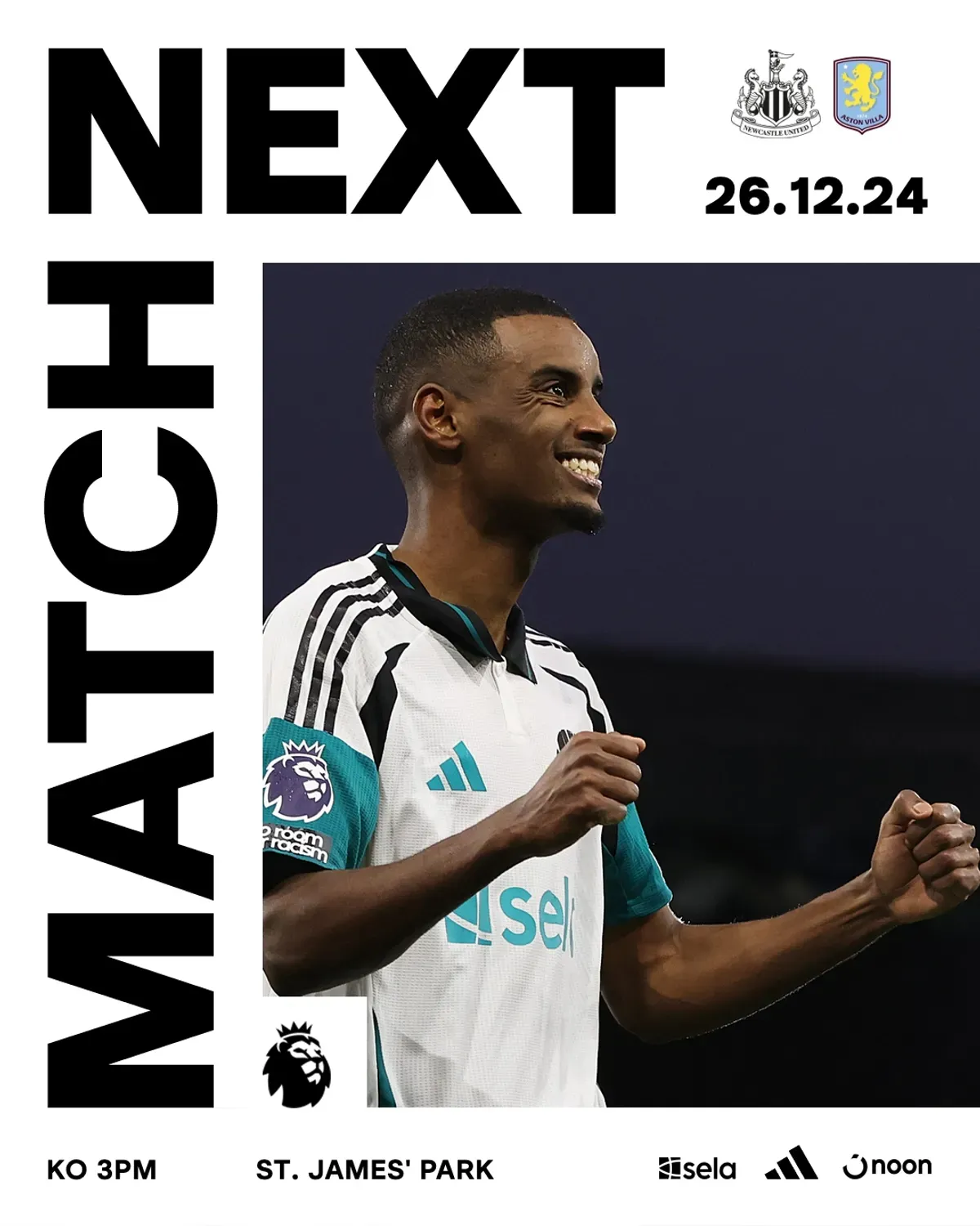 Newcastle United vs Aston Villa  (Sumber: X: @NUFC)