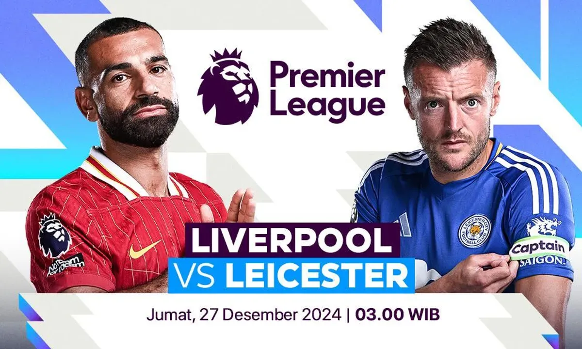 Link live streaming pertandingan Liverpool vs Leicester, pada pekan ke-18 Liga Inggris 2024-25. (Sumber:  | Foto: Vidio)