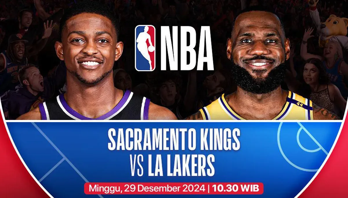 Link live streaming Sacramento Kings vs LA Lakers. (Sumber: Vidio)