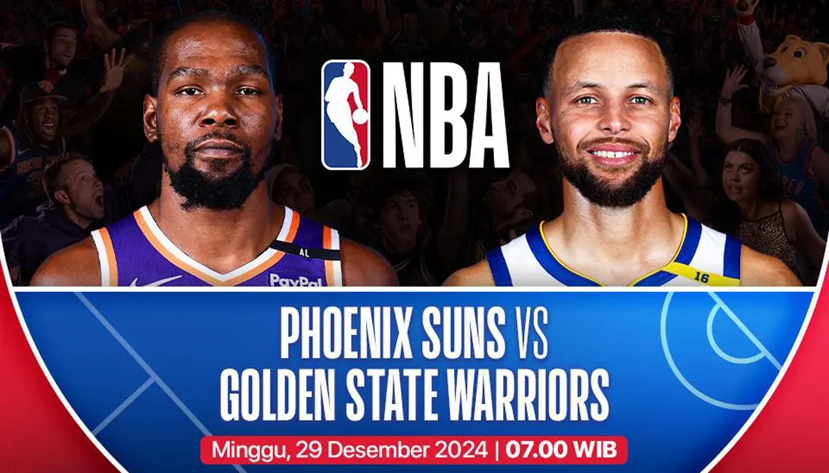 Link live streaming NBA, Phoenix Suns vs Golden State Warriors. (Sumber: Vidio)