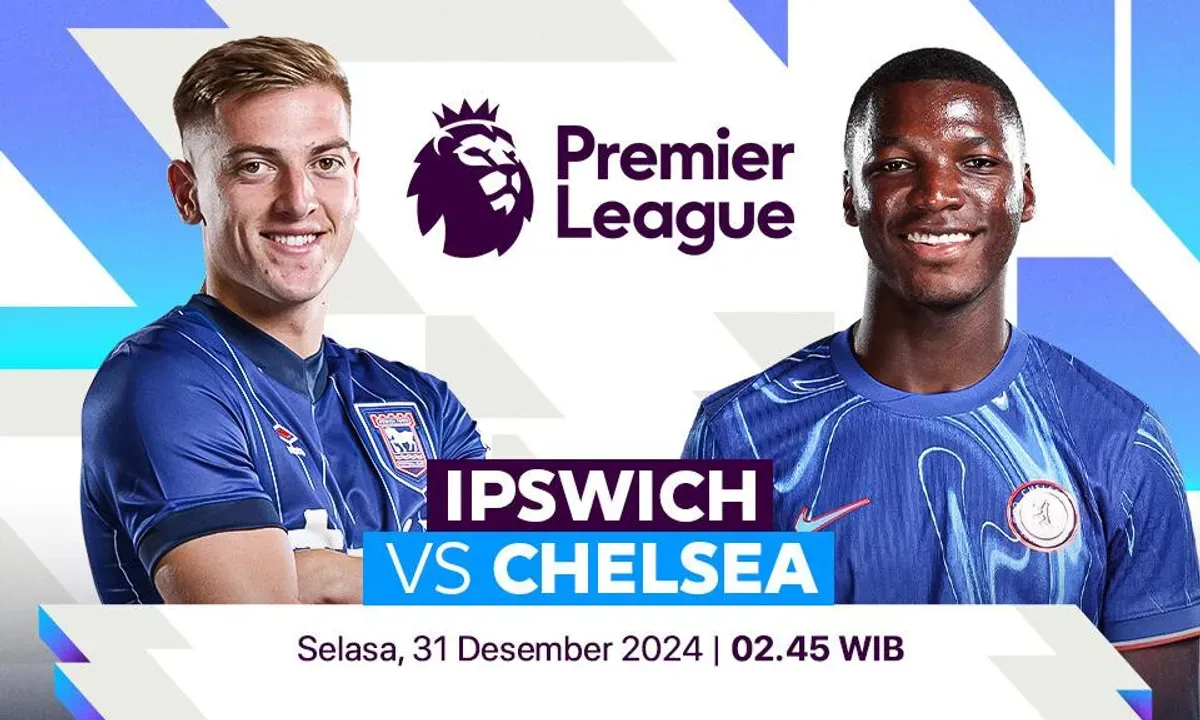 Link live streaming pertandingan Ipswich vs Chelsea, pada pekan ke-19 Liga Inggris 2024-25. (Foto: Vidio)