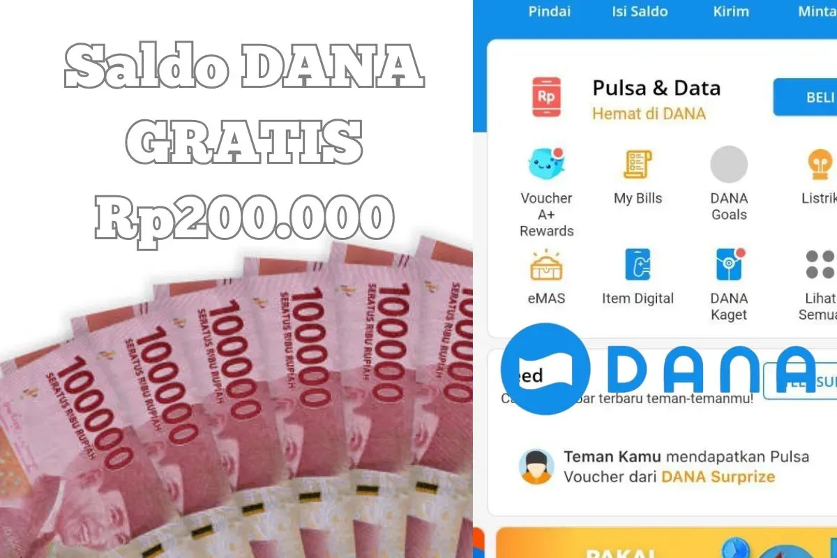 Selesaikan misi sederhana untuk dapatkan saldo DANA Gratis Rp200.000. (Sumber: Poskota/Syania Nurul Lita Baikuni)