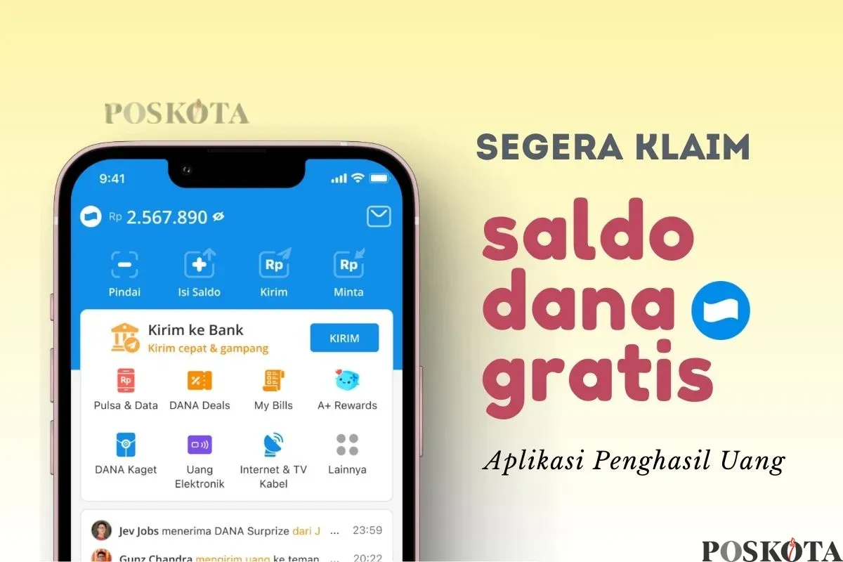 Klaim saldo DANA gratis dari aplikasi game penghasil uang FunMatch. (Sumber: Poskota/Della Amelia)