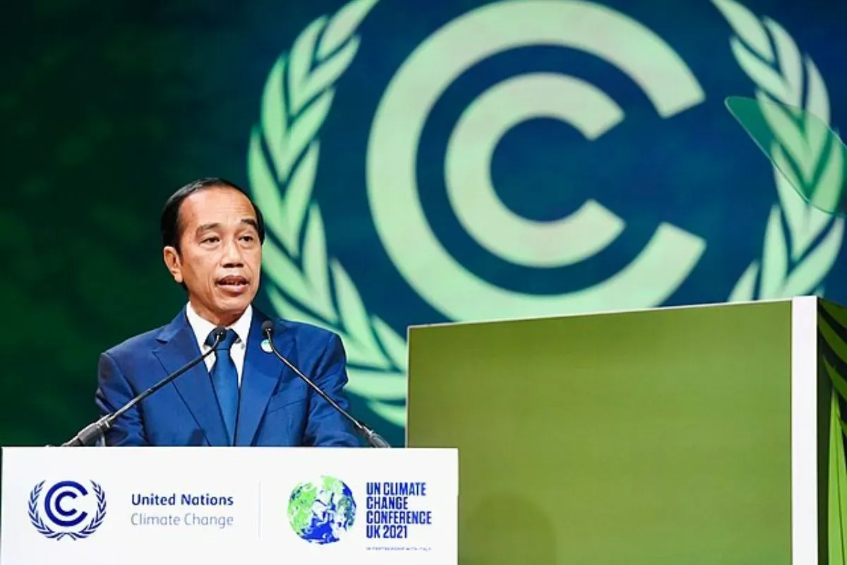 Joko Widodo (Jokowi), sewaktu masih menjabat presiden Republik Indonesia (RI), di forum World Leaders Summit, Skotlandia. (Sumber: Wikimedia Commons)