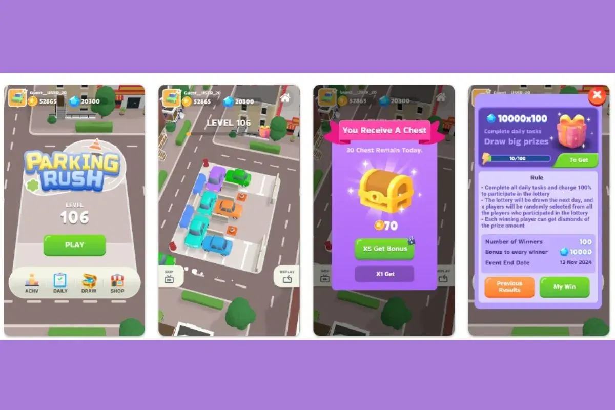 Game penghasil uang 2025 (Sumber: Google Play/ParkingRush)