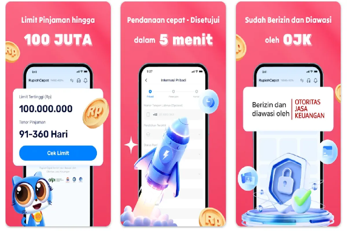 Pinjaman daring Rupiah Cepat berikan pinjaman sampai Rp100 juta. (Sumber: Google Play Store/Rupiah Cepat)