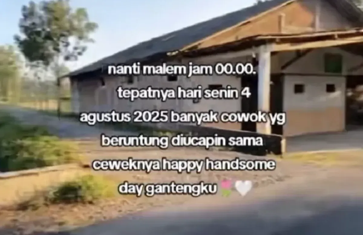 Fenomena Happy Handsome Day 4 Agustus 2025: Kenapa Warganet Ramai Ucapkan 'Gantengku'? (Sumber: TikTok/@fugar16tahun)