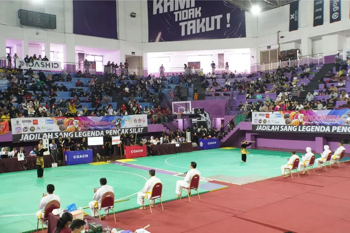 Indonesia Pencak Silat Championship (IPSC) ke-5 diselenggarakan di Gelanggang Olahraga (GOR) Ciracas, Jalan Raya Bogor, Jakarta Timur, Minggu, 3 Agustus 2025. (Sumber: Dok. IPSC)