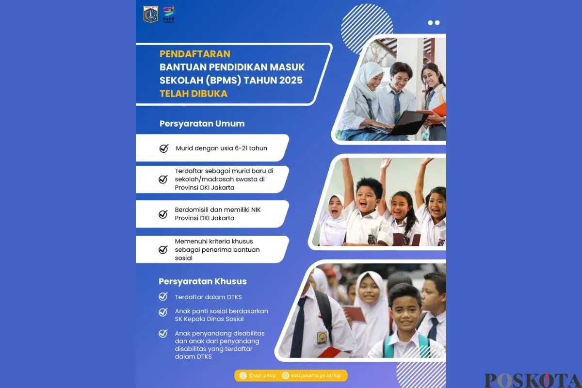 Pendaftaran BPMS 2025 Resmi Dibuka, Cek Syarat dan Jadwalnya di Sini (Sumber: Instagram/upt.p4op)