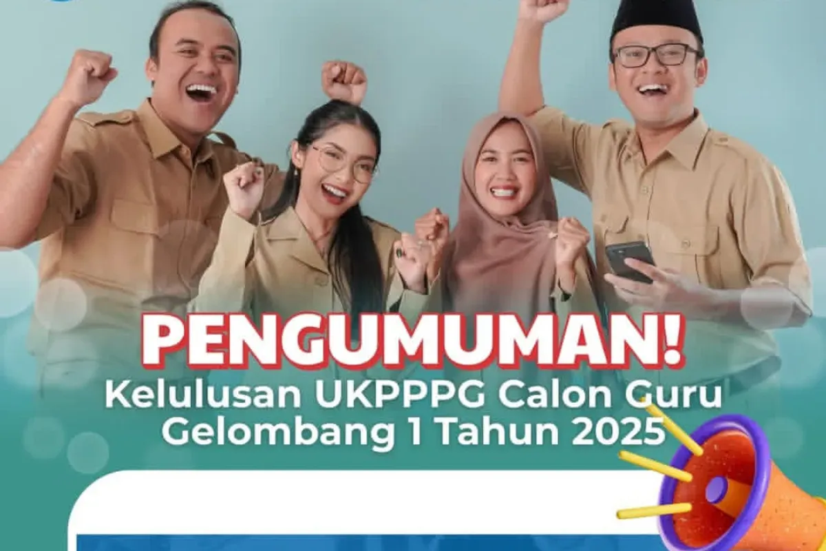 Pengumuman kelulusan UKPPPG Tahap 1 tahun 2025 bagi calon guru prajab. (Sumber: Instagram/@bp3_kemendikdasmen)