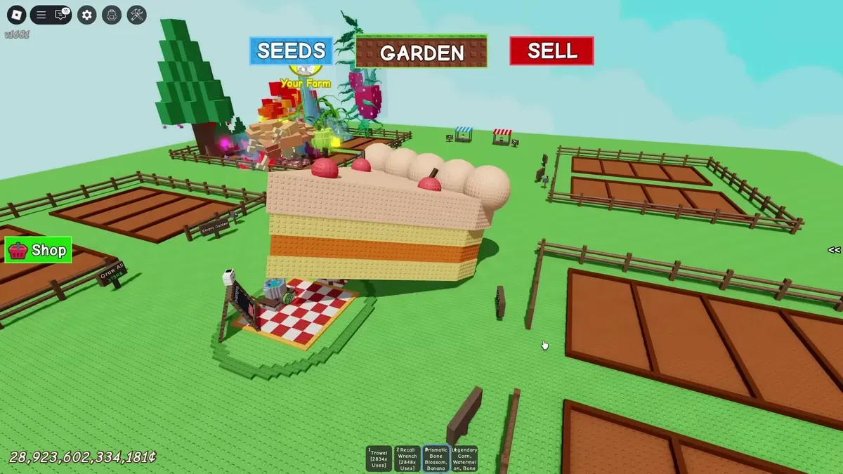 Resep cake di event Grow a Garden Roblox (Sumber: YouTube/ Sapidermen)