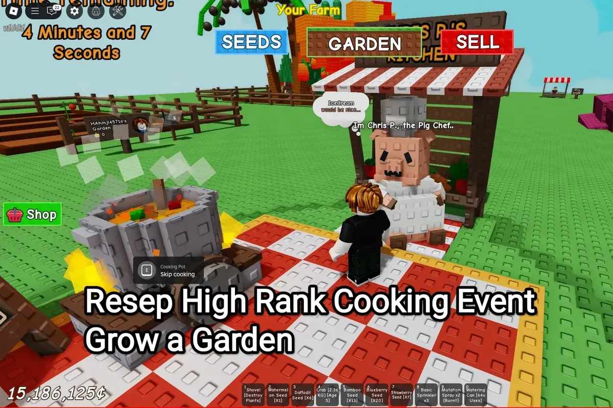 Kumpulan resep high rank di Cooking Event Grow a Garden. (Sumber: Grow a Garden)