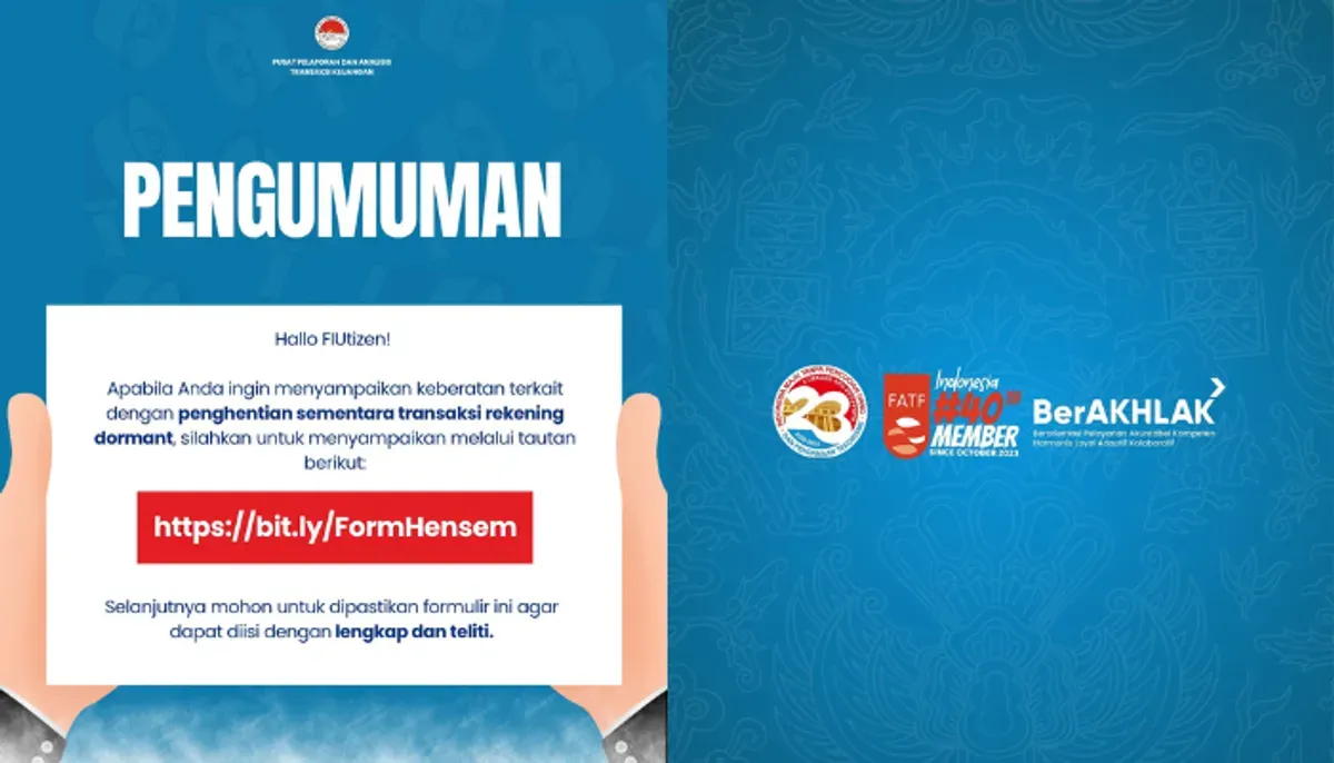 Waspada! Rekening tidak aktif bisa disalahgunakan. PPATK blokir 122 juta akun, ini langkah amankan dana dan cara reaktivasi yang sah. (Sumber: Instagram/@ppatk_indonesia)