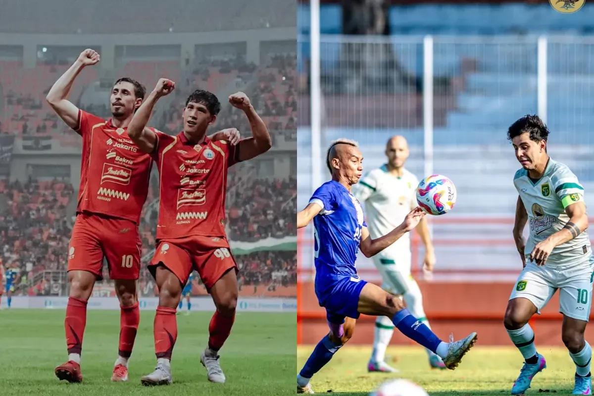 Potret tim Persija (kiri) dan Persebaya (kanan) yang diprediksi menjadi kandidat juara di kompetisi Super League 2025/2026. (Sumber: Instagram)