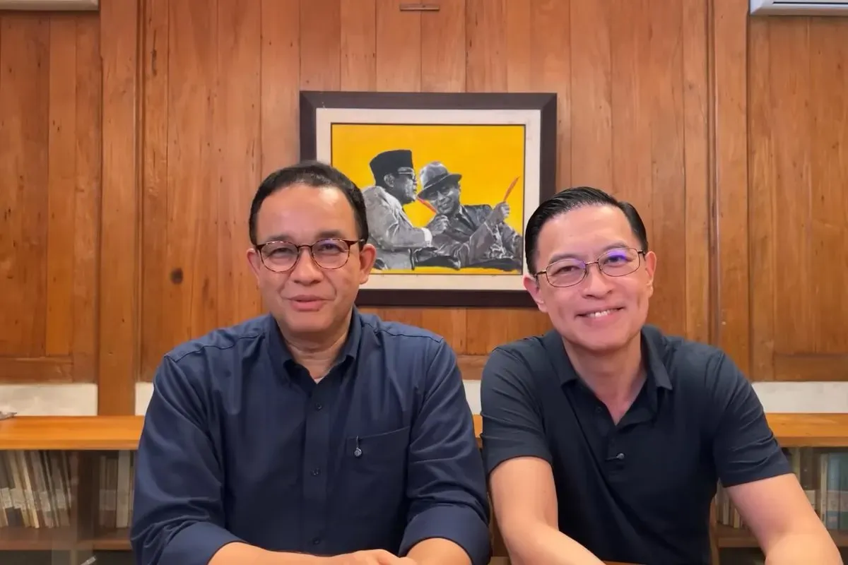 Potret Anies Baswedan dan Tom Lembong. (Sumber: Tangkapan Layar YouTube Anies Baswedan)