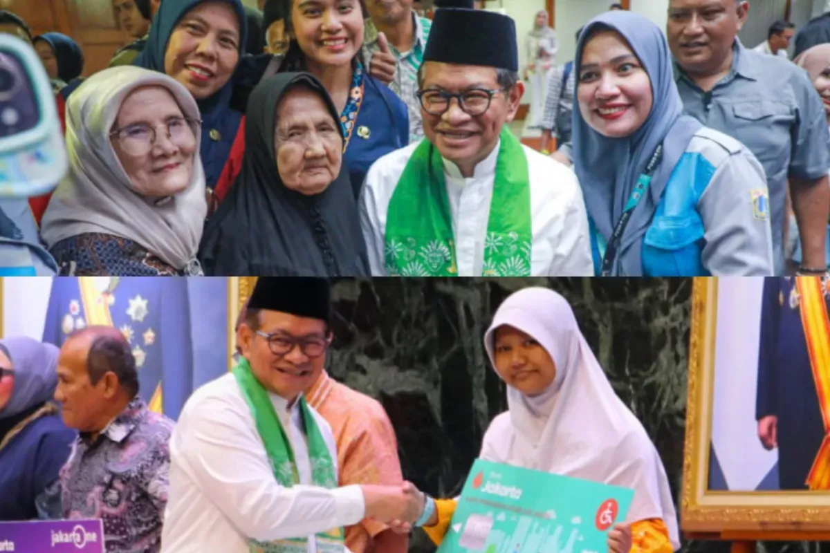 Potret penyerahan kartu ATM untuk penerima bansos baru KAJ, KLJ dan KPDJ. (Sumber: Dinsos DKI Jakarta)