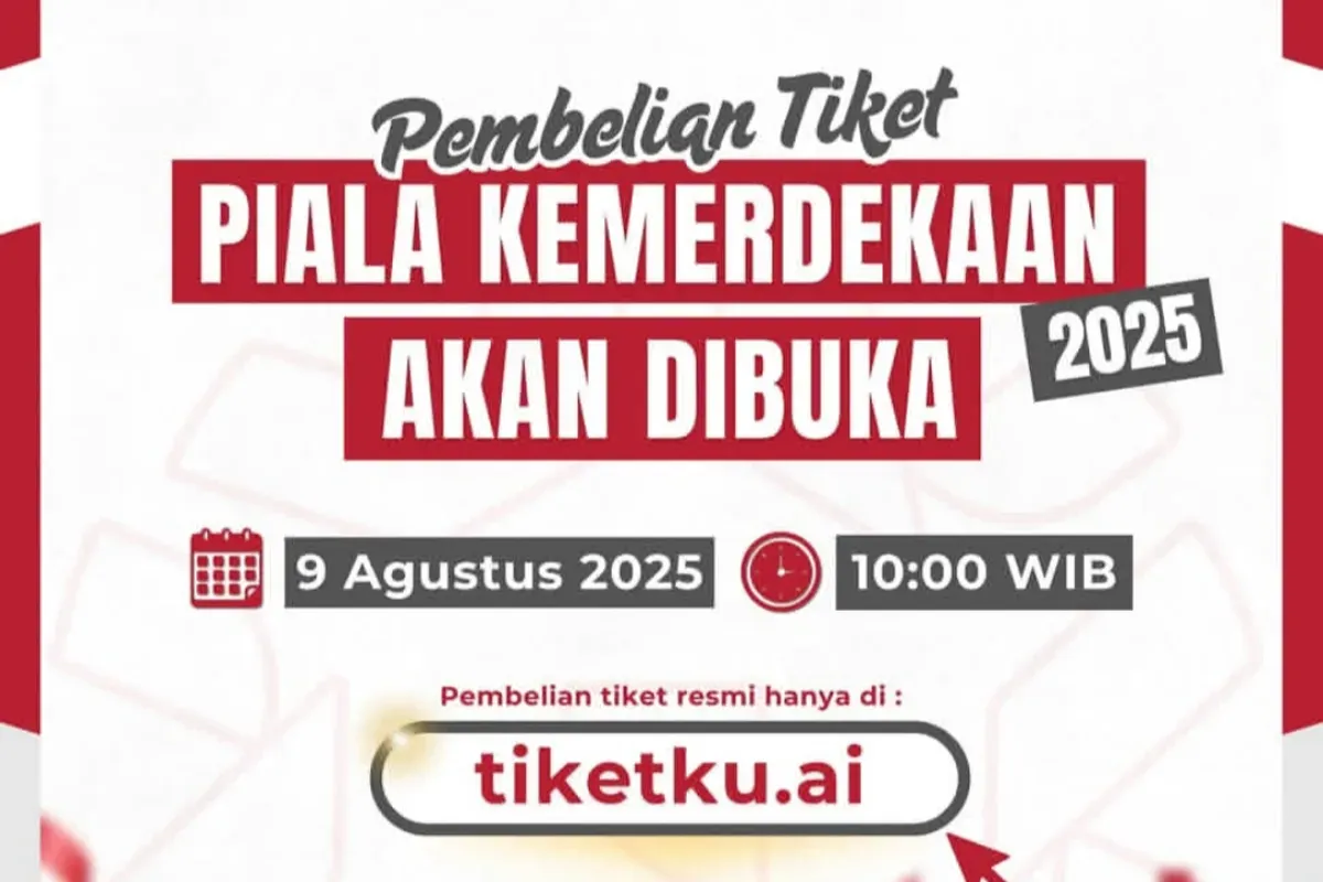 Link dan cara beli tiket Piala Kemerdekaan 2025. (Sumber: Instagram/@official.pialakemerdekaan)