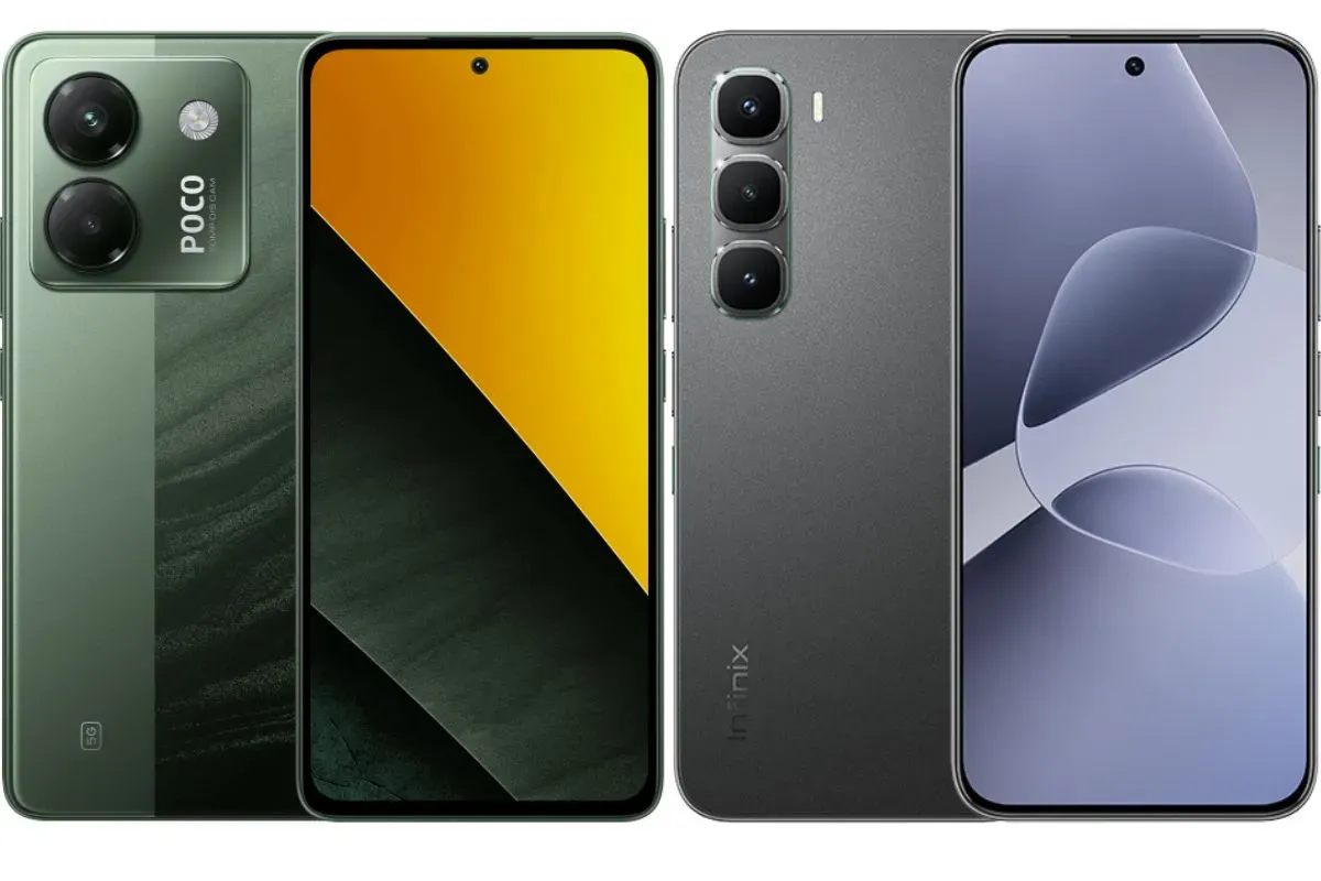 Perbandingan Poco M7 Pro vs Infinix HOT 60 Pro (Sumber: Kolase)