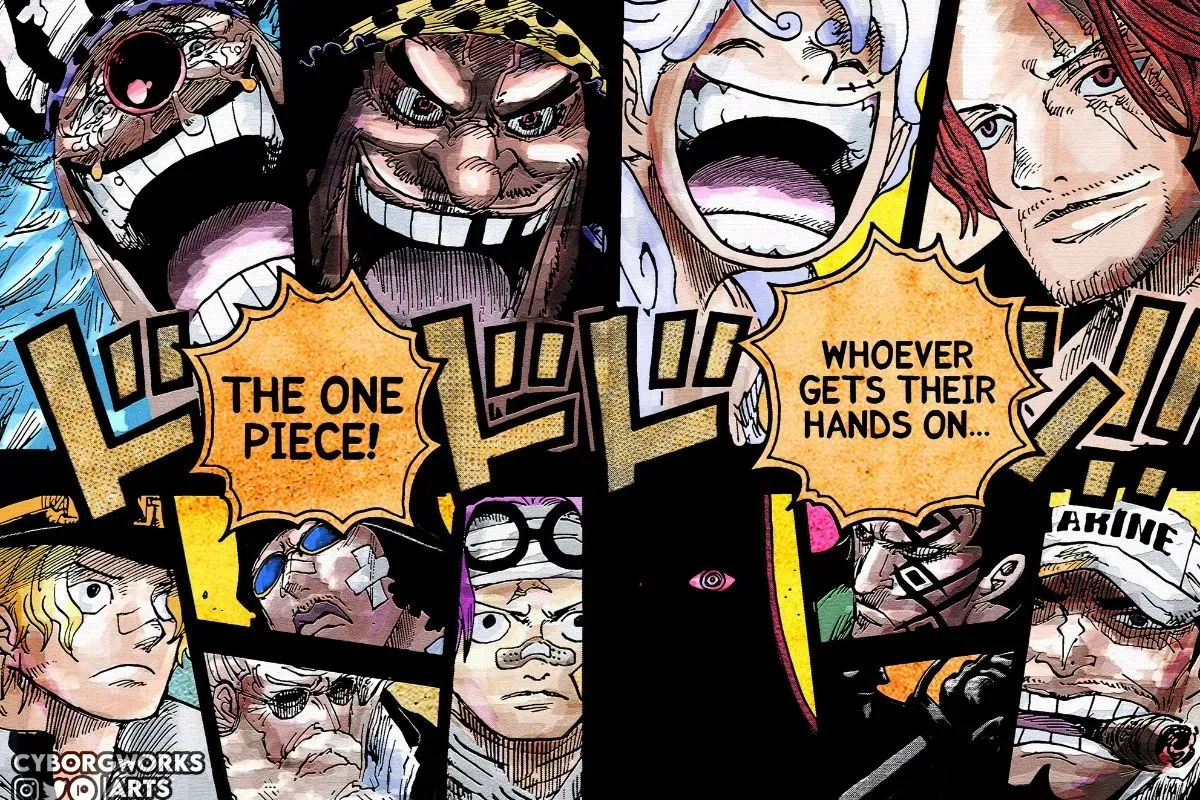 Tokoh-tokoh penting yang akan meramaikan perang terbesar dalam cerita One Piece. (Sumber: X/@cyborg_works)