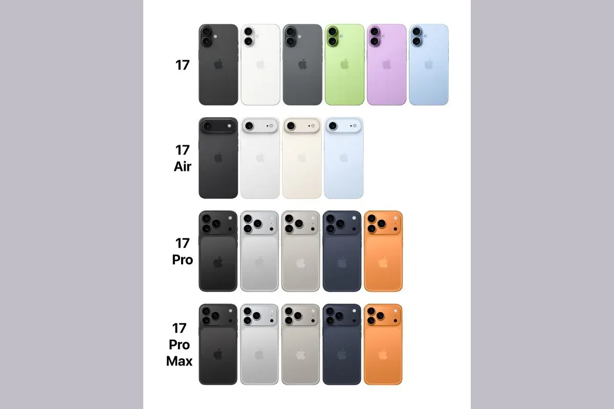 Bocoran terakhir desain iPhone 17, 17 Air, 17 Pro, dan 17 Pro Max 2025 (Sumber: X/@theapplehub)