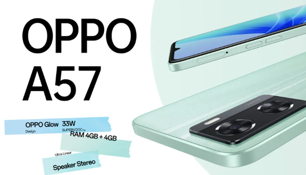 Cek spesifikasi lengkap OPPO A57 chipset Dimensity 810, kamera 13MP, RAM 8GB, dan keunggulan lainnya. Apakah worth dibeli. (Sumber: oppo.com)