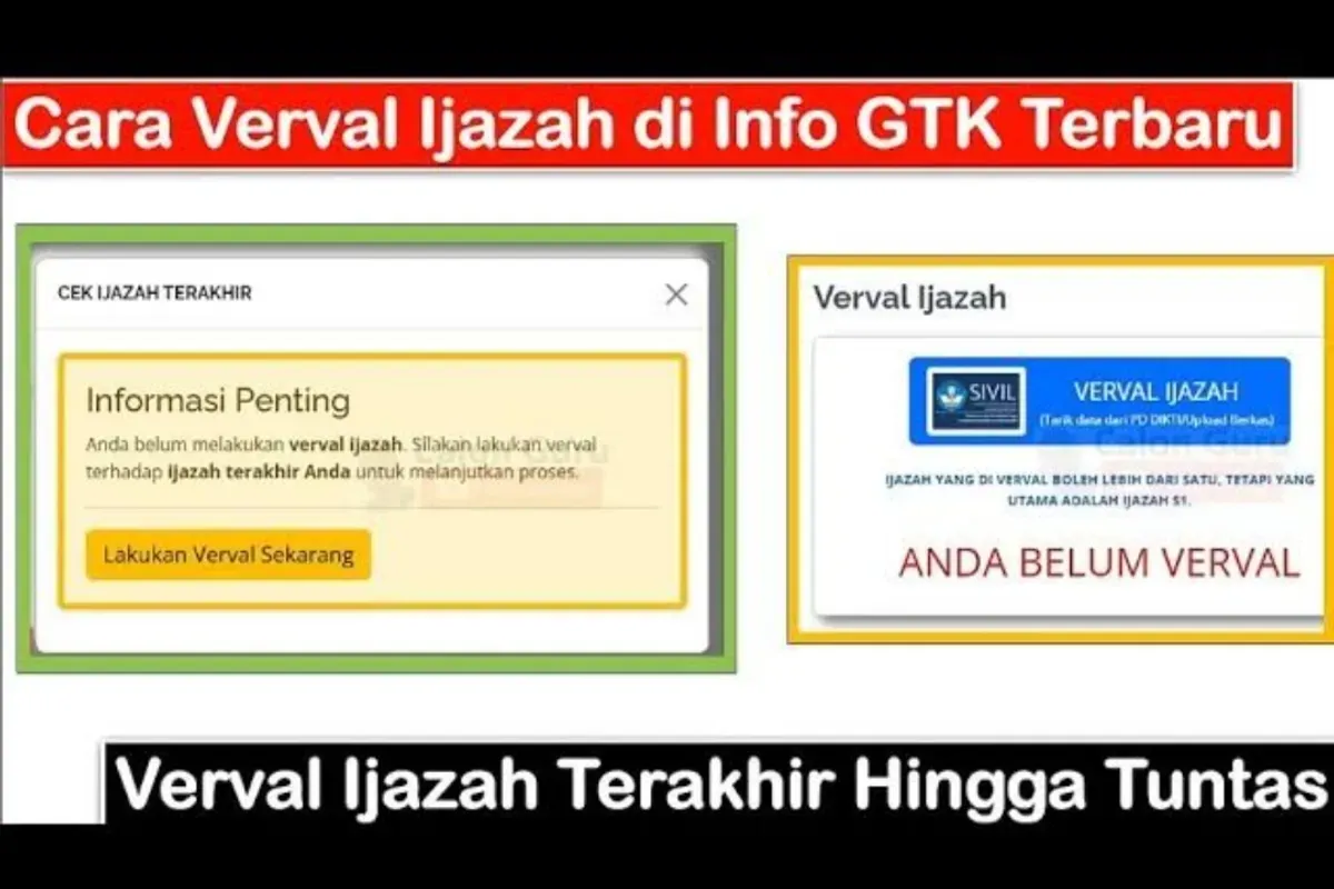Batas waktu verval ijazah PPG Guru Tertentu 2025 dan cara verifikasi di Info GTK. (Sumber: YouTube/Calon Guru)