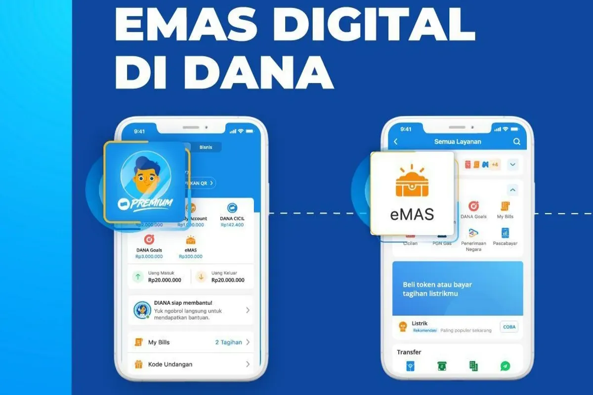 Cara investasi emas digital di DANA. (Sumber: Instagram/@dana.id)