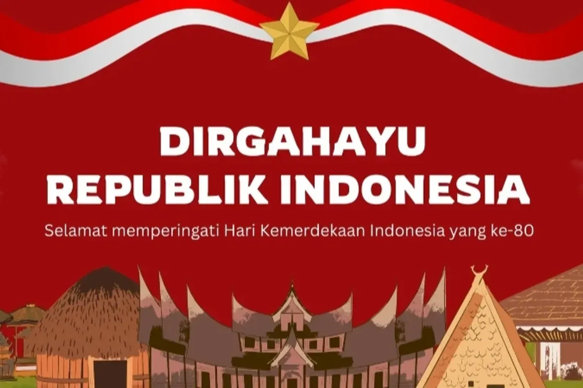 Ilustrasi - Banner 17 Agustus 2025 untuk rayakan HUT ke-80 RI. (Sumber: Canva/Ermedia Studio)