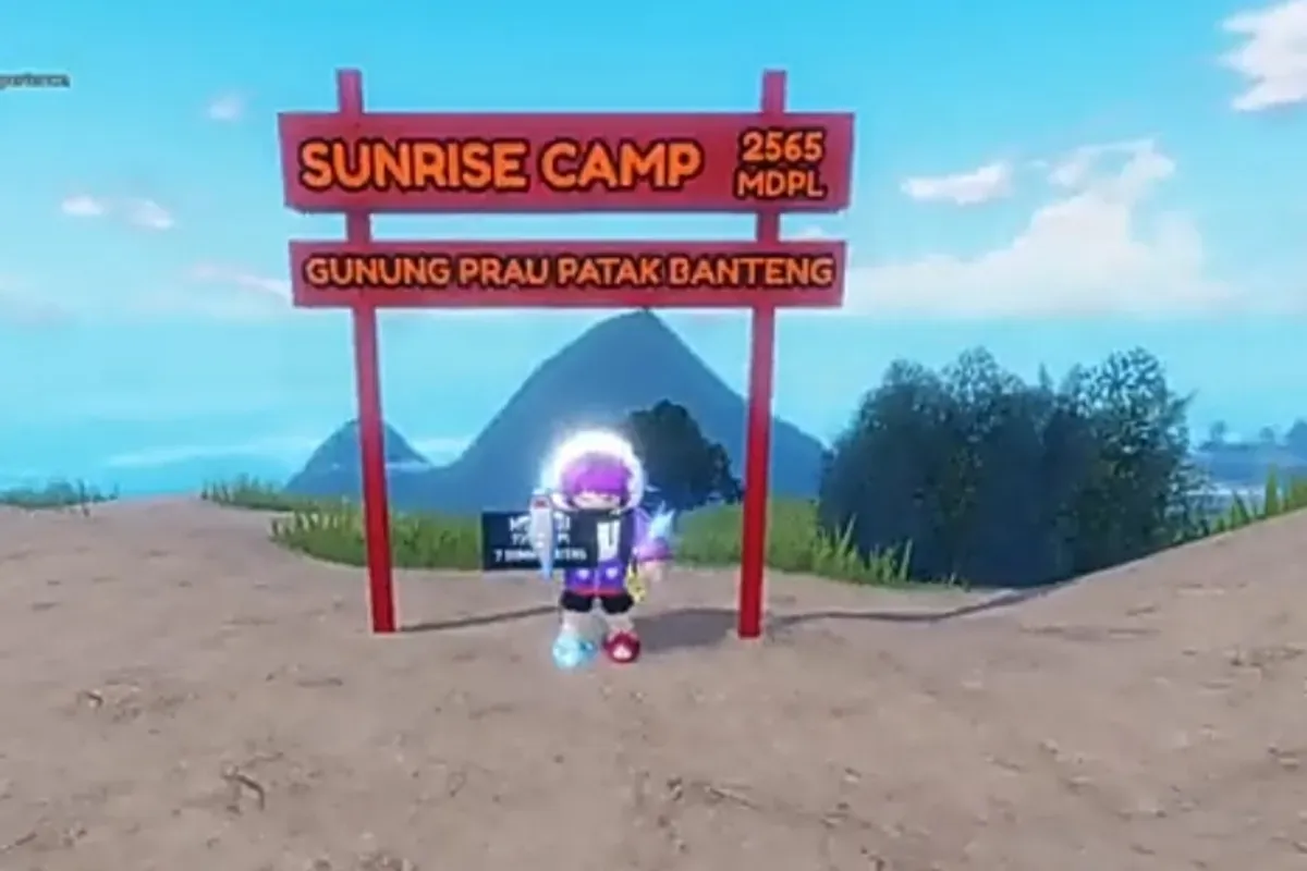 Gunung Prau salah satu gunung di Roblox yang ramah pemula. (Sumber: YouTube/Lania)