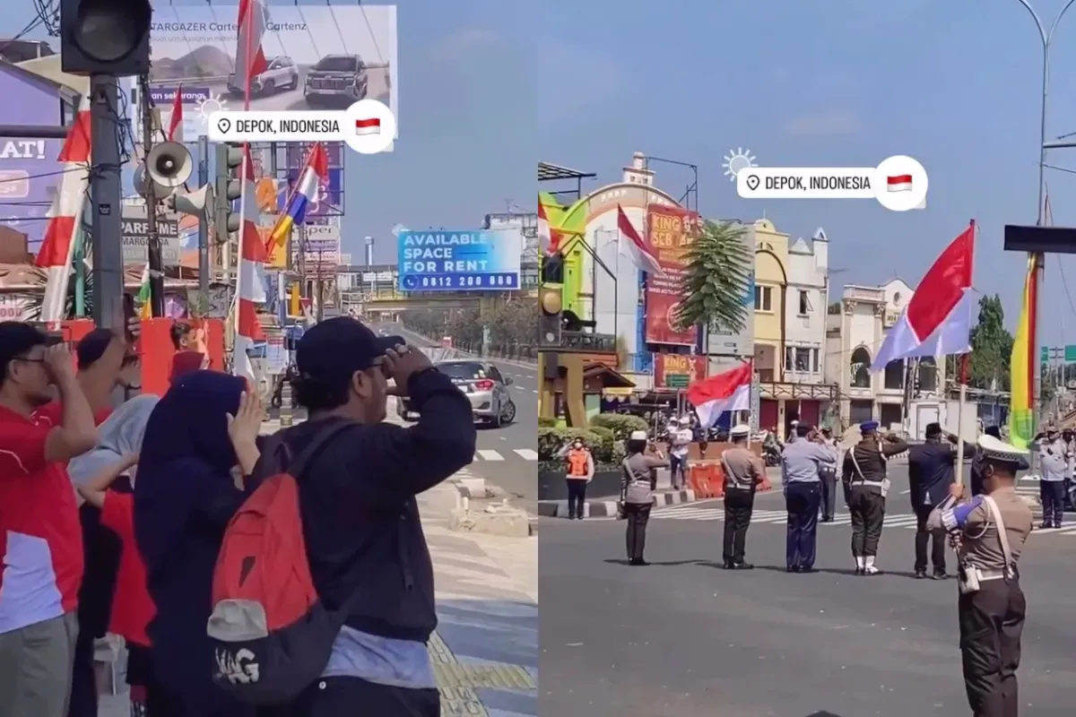 Upacara 17 Agustus di Depok, Jawa Barat yang mendapat sorotan dari warganet. (Sumber: Instagram/@depok24jam)