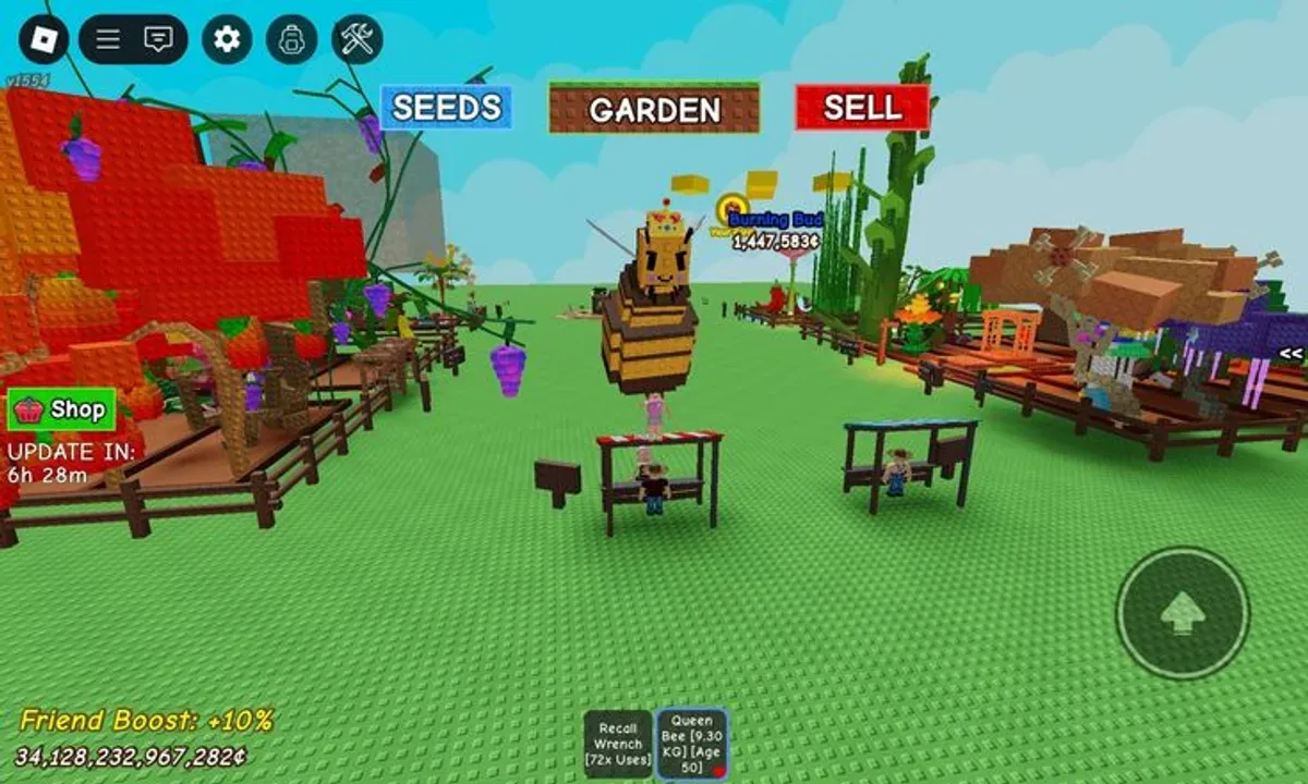Queen Bee Jadi Incaran! Simak Cara Mendapatkannya di Roblox Grow A Garden dengan Efektif (Sumber: Dok/Roblox)