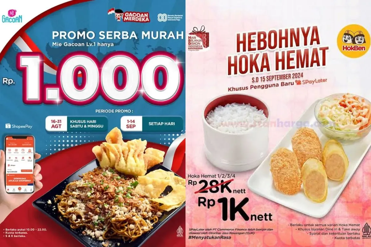 Promo makanan spesial HUT RI ke-80, beli mie Gacoan bayar Rp1.000. (Sumber: Instagram)
