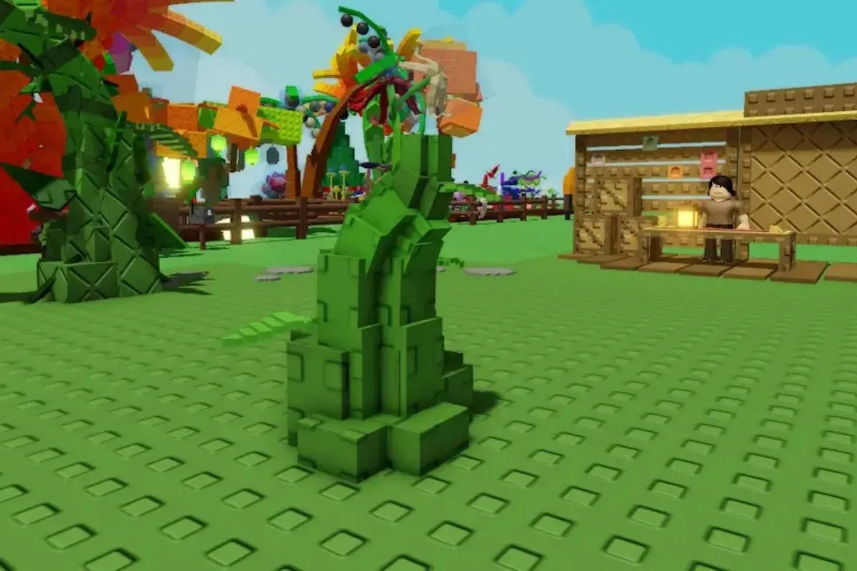 Tanaman prickly di event Beanstalk Grow a Garden Roblox (Sumber: Beebom)